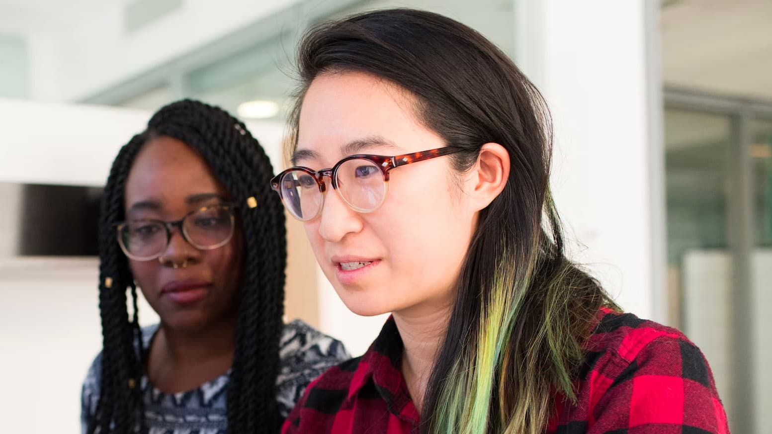 Amir Ali Jabbari at work with a colleague